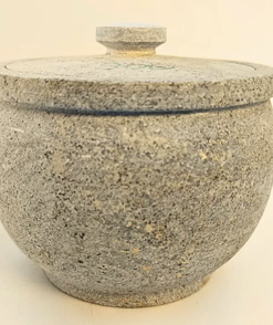 900 ML - 1 Liter Soapstone Curd Pot | Traditional Storage for Fresh, Creamy Curd.